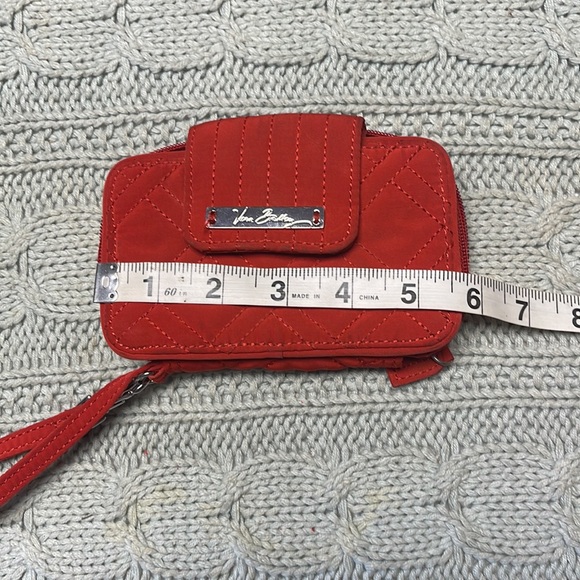 Vera Bradley red wristlet card holder small wallet - Picture 8 of 9